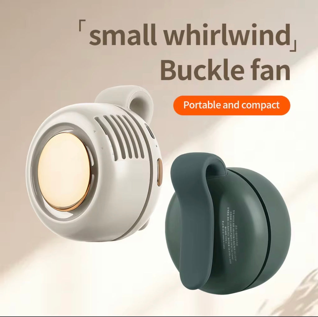 Portable Rechargeable Clip-On Personal Fan – USB-C Mini Wearable Cooling Fan, 3-Speed, 360° Adjustable