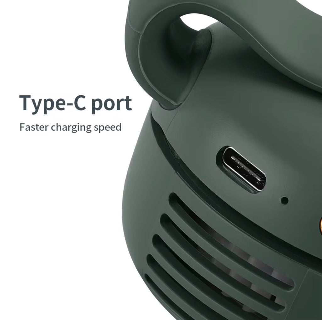 Portable Rechargeable Clip-On Personal Fan – USB-C Mini Wearable Cooling Fan, 3-Speed, 360° Adjustable