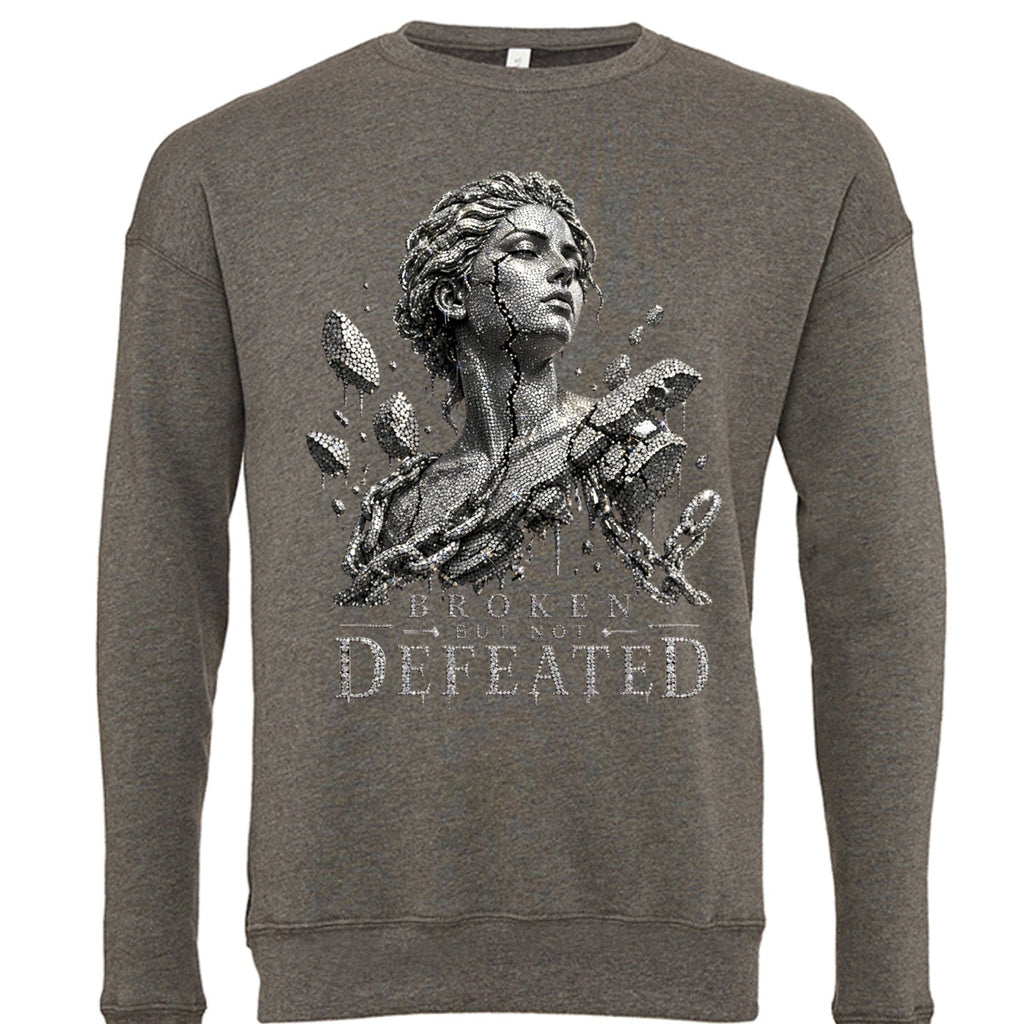 Broken not defeated sweatshirt Sweatshirt oversized streetwear hoodie t-shirt for men women - CHILLSTRIKE premium urban fashion