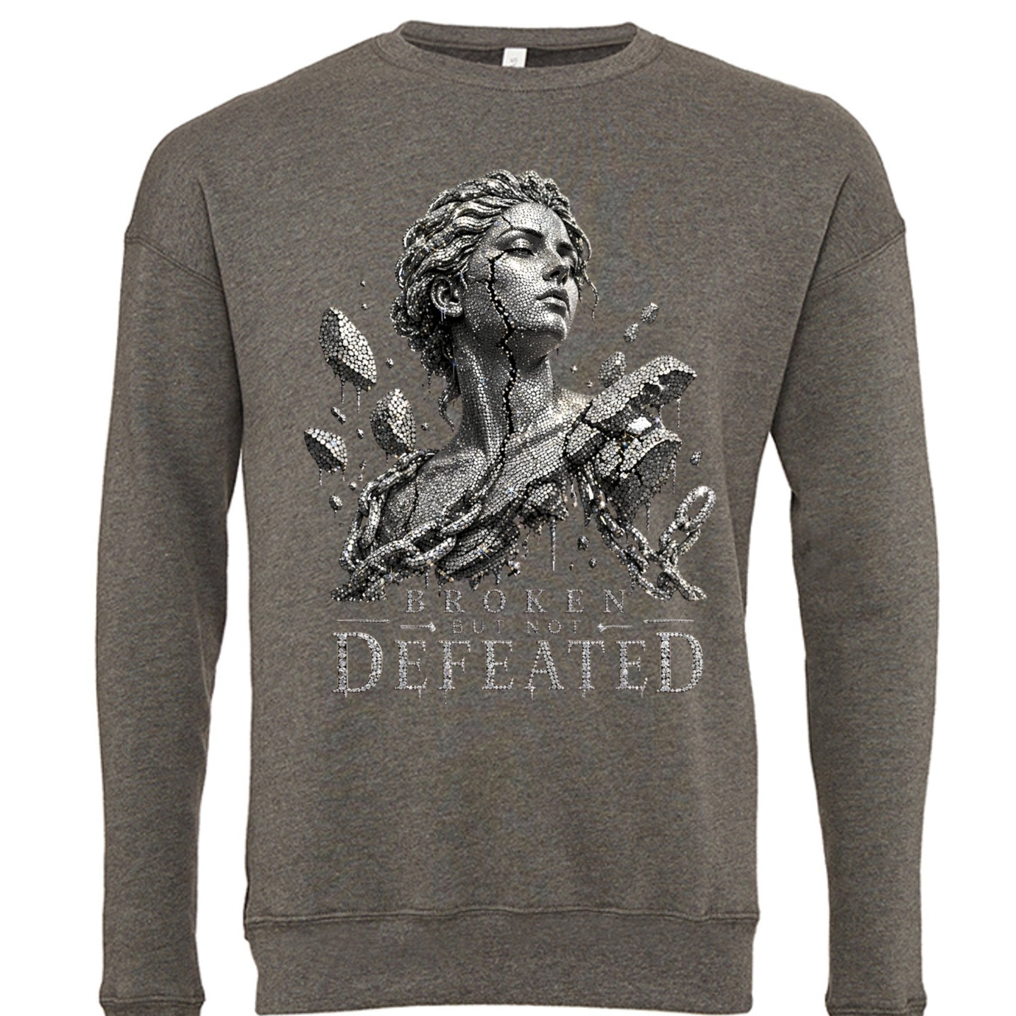Broken not defeated sweatshirt Sweatshirt oversized streetwear hoodie t-shirt for men women - CHILLSTRIKE premium urban fashion
