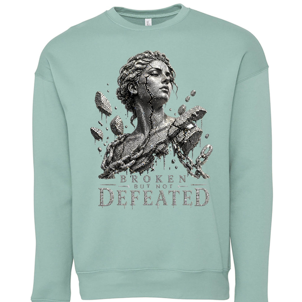 Broken not defeated sweatshirt Sweatshirt oversized streetwear hoodie t-shirt for men women - CHILLSTRIKE premium urban fashion