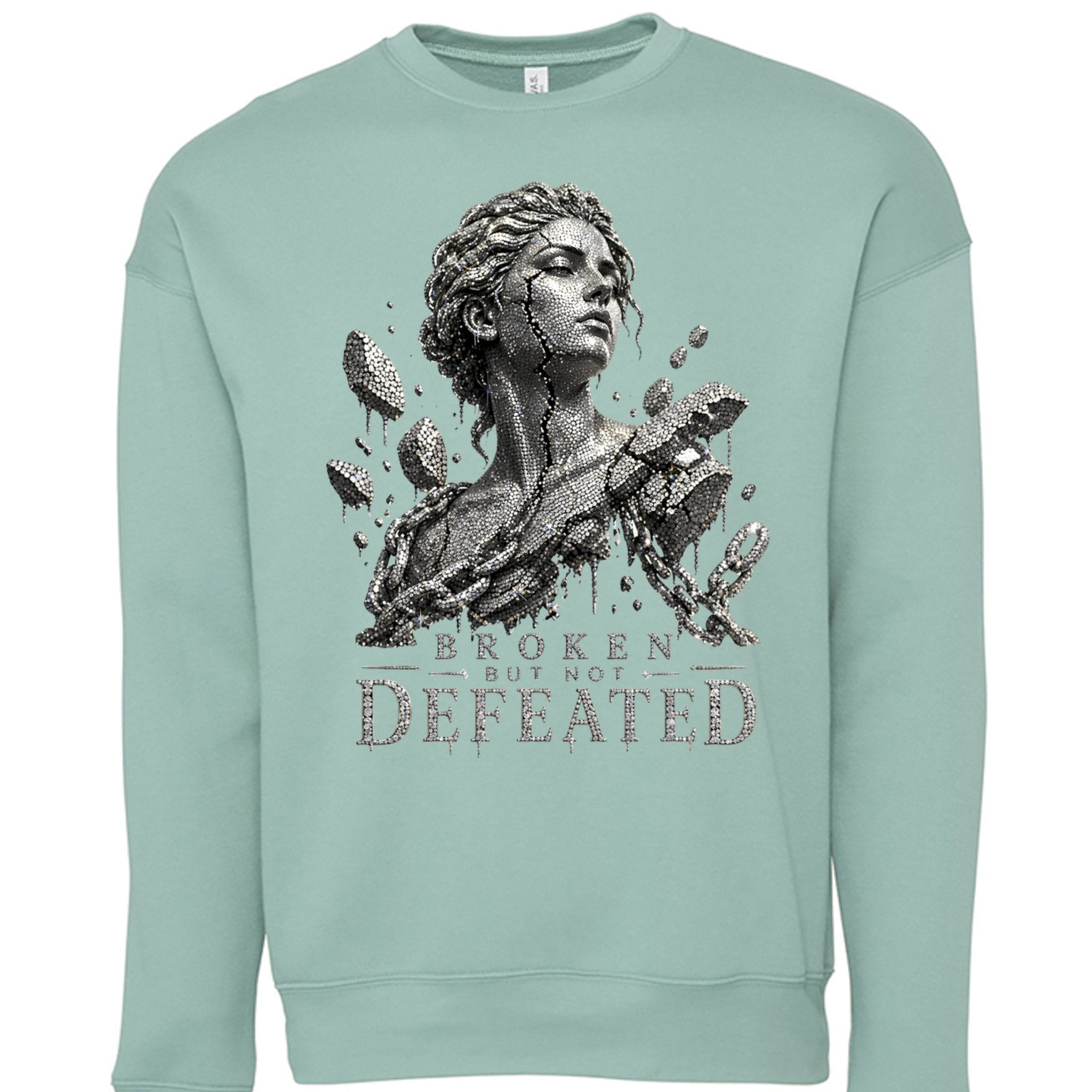 Broken not defeated sweatshirt Sweatshirt oversized streetwear hoodie t-shirt for men women - CHILLSTRIKE premium urban fashion