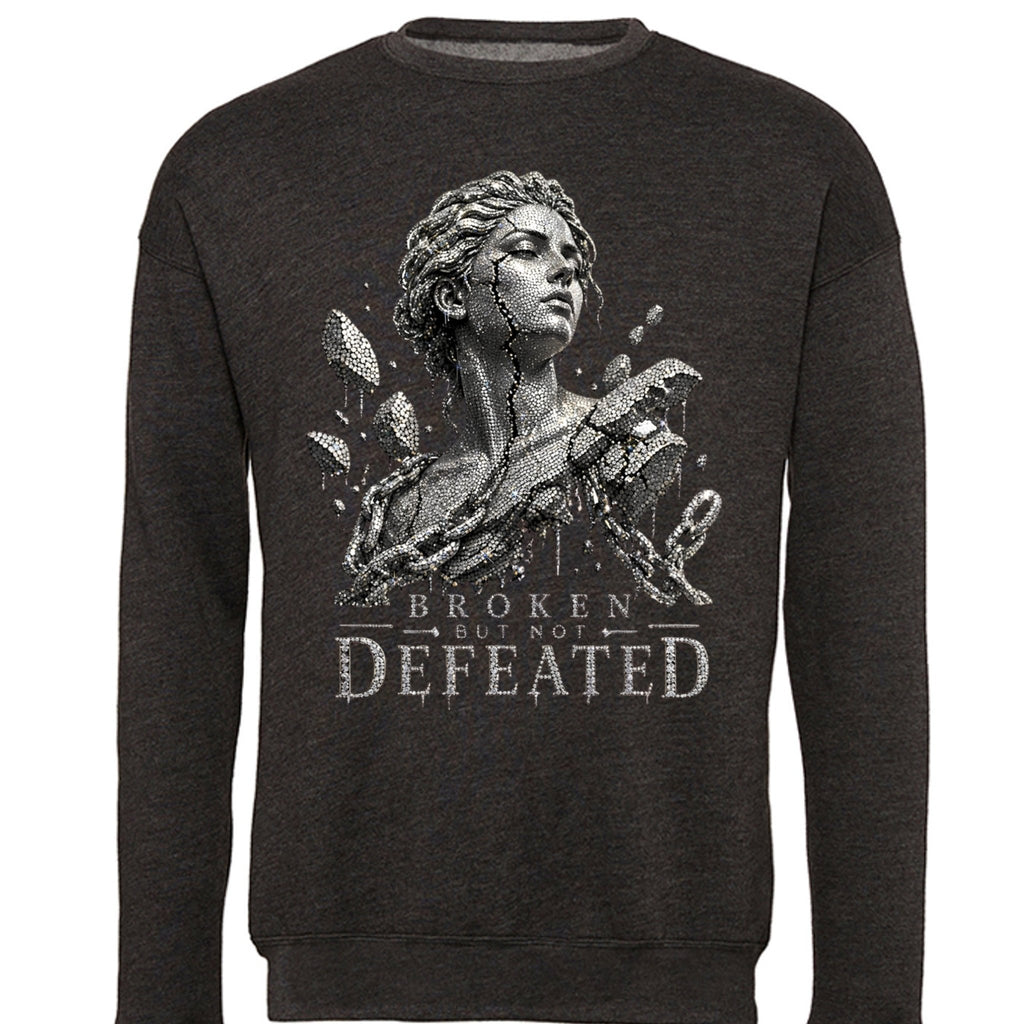 Broken not defeated sweatshirt Sweatshirt oversized streetwear hoodie t-shirt for men women - CHILLSTRIKE premium urban fashion