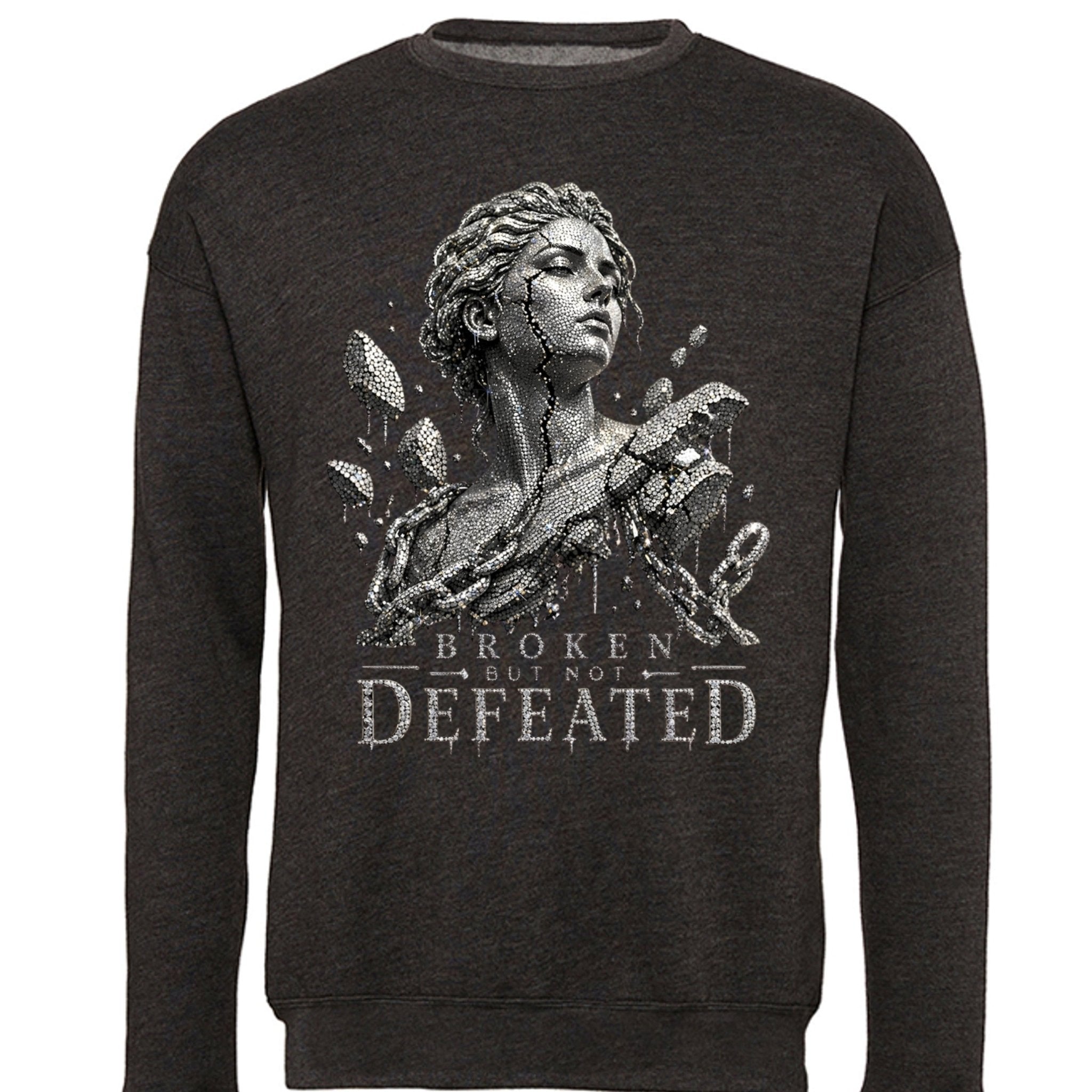 Broken not defeated sweatshirt Sweatshirt oversized streetwear hoodie t-shirt for men women - CHILLSTRIKE premium urban fashion