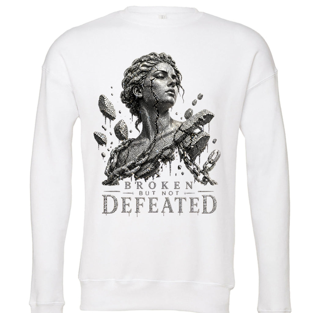 Broken not defeated sweatshirt Sweatshirt oversized streetwear hoodie t-shirt for men women - CHILLSTRIKE premium urban fashion
