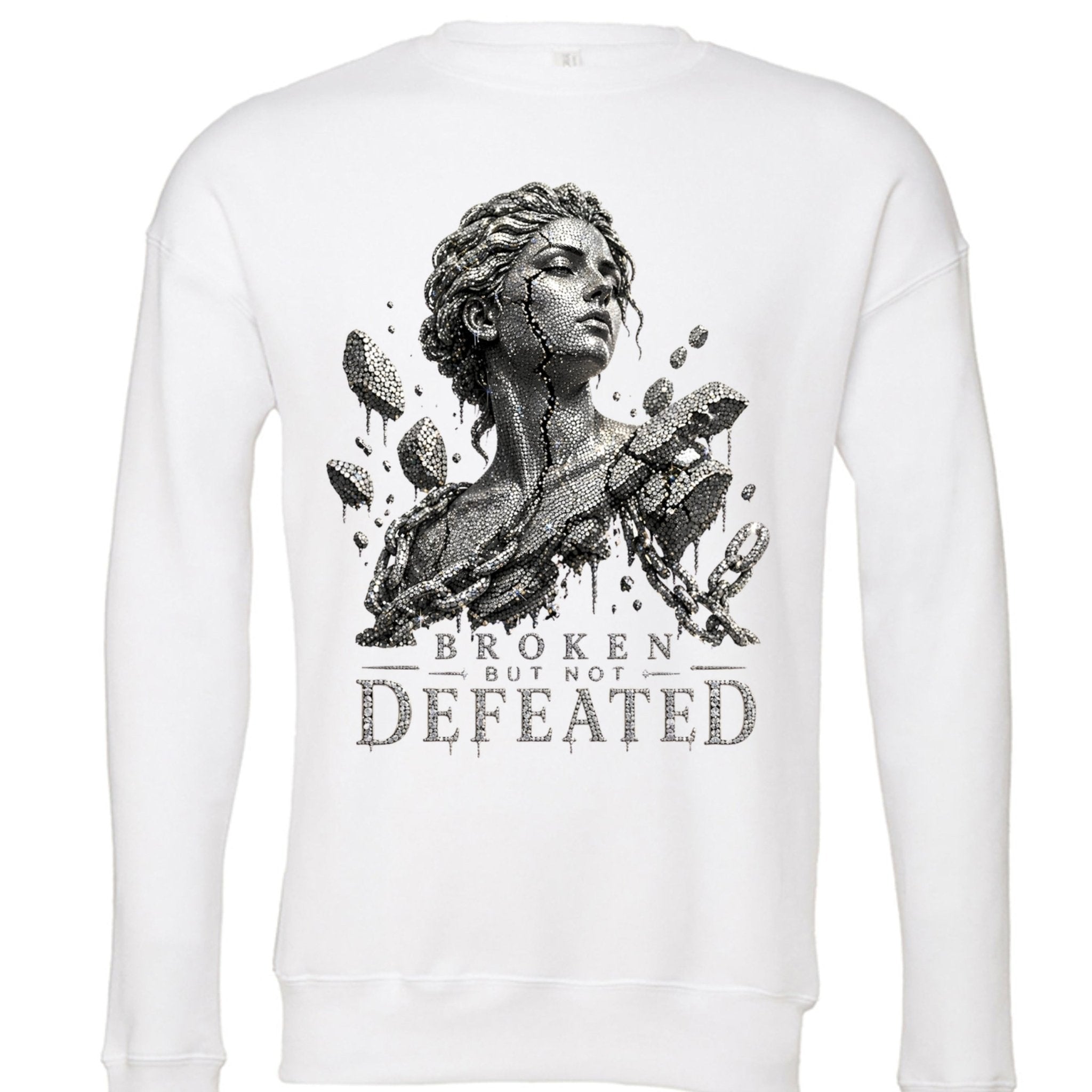 Broken not defeated sweatshirt Sweatshirt oversized streetwear hoodie t-shirt for men women - CHILLSTRIKE premium urban fashion