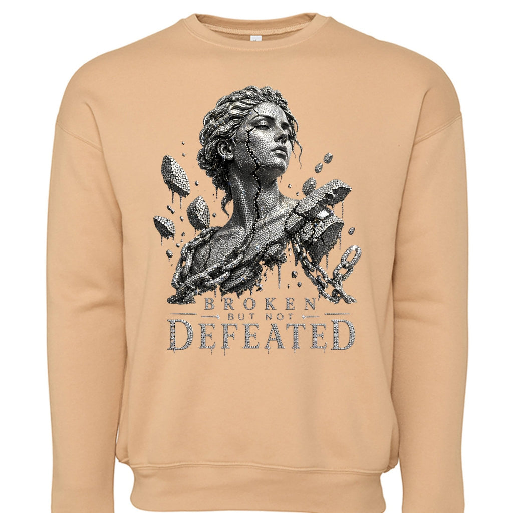 Broken not defeated sweatshirt Sweatshirt oversized streetwear hoodie t-shirt for men women - CHILLSTRIKE premium urban fashion