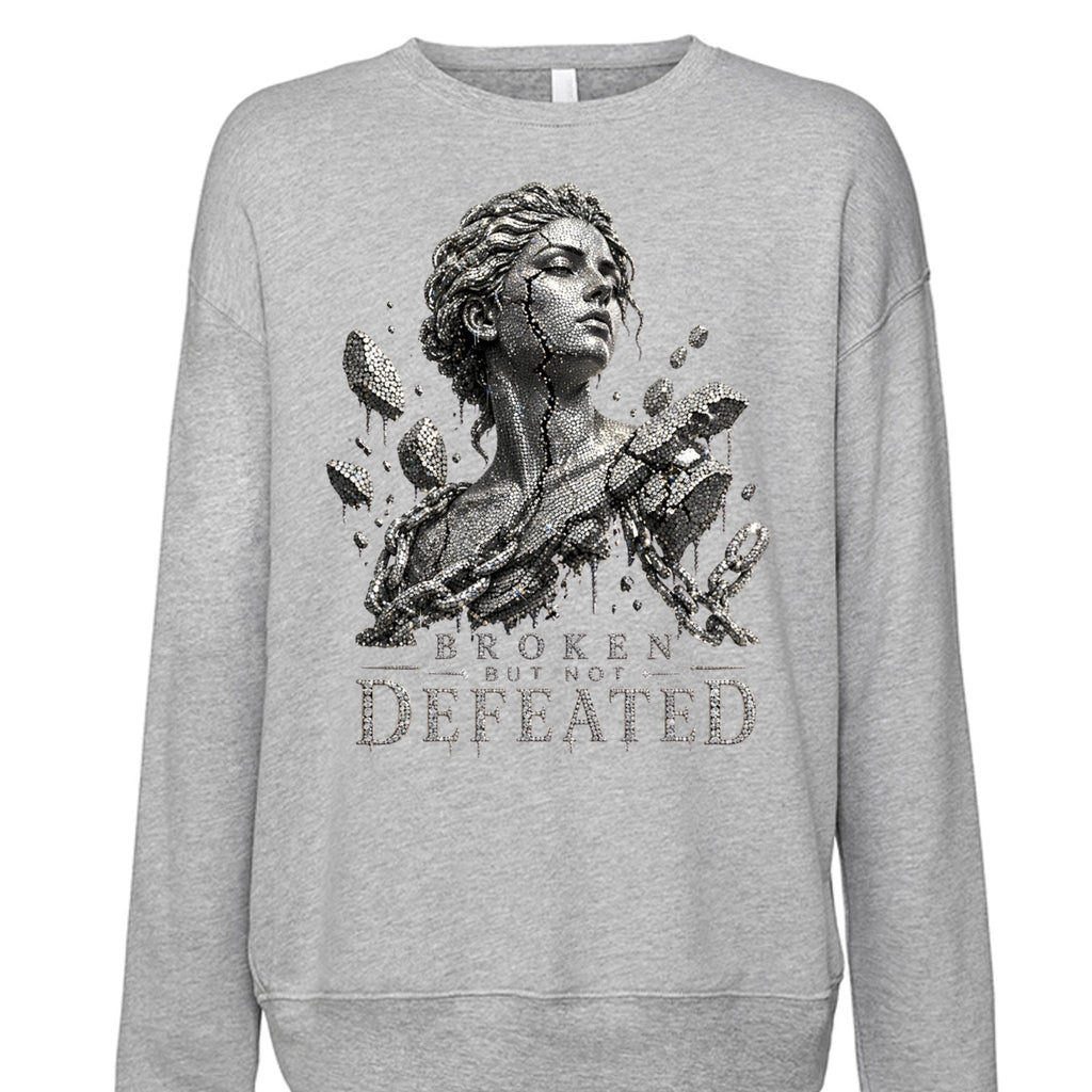 Broken not defeated sweatshirt Sweatshirt oversized streetwear hoodie t-shirt for men women - CHILLSTRIKE premium urban fashion