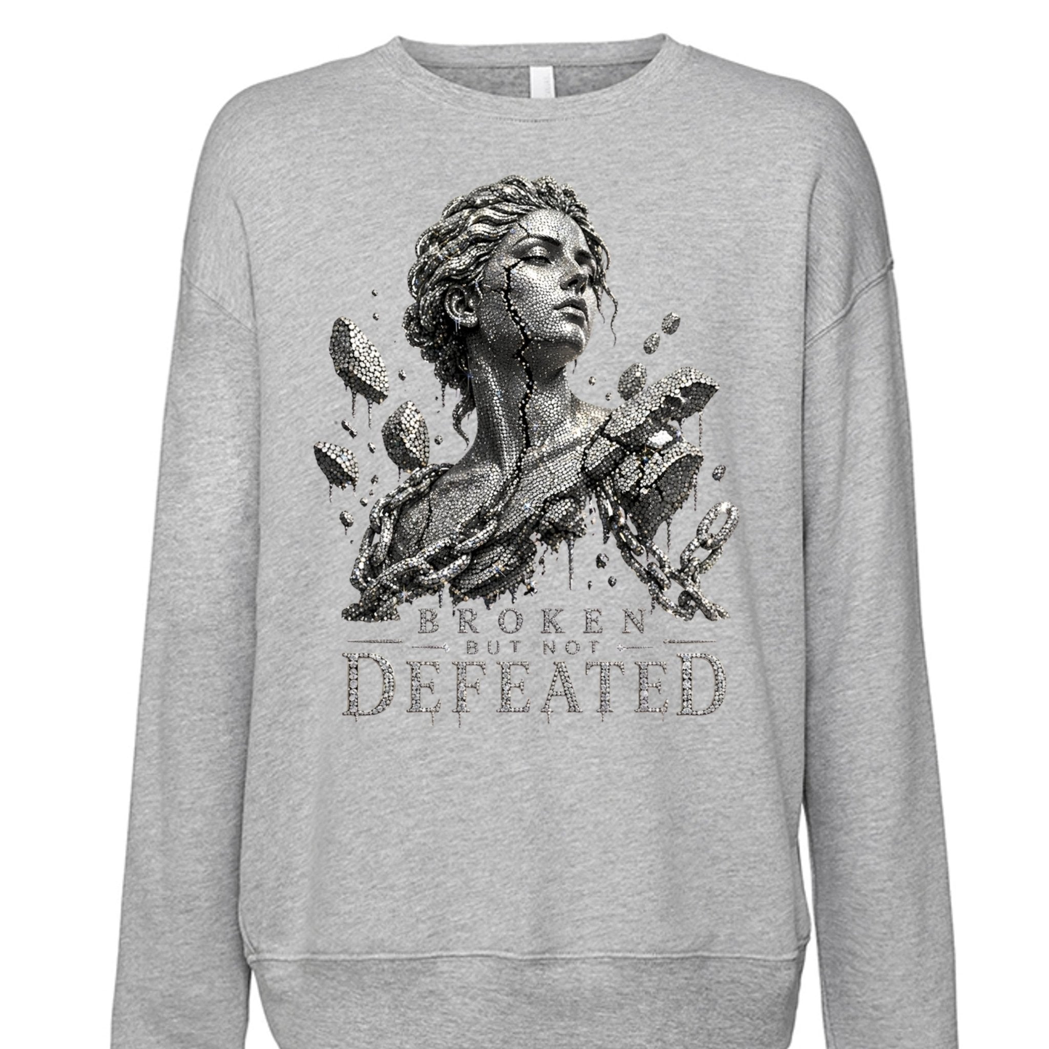 Broken not defeated sweatshirt Sweatshirt oversized streetwear hoodie t-shirt for men women - CHILLSTRIKE premium urban fashion