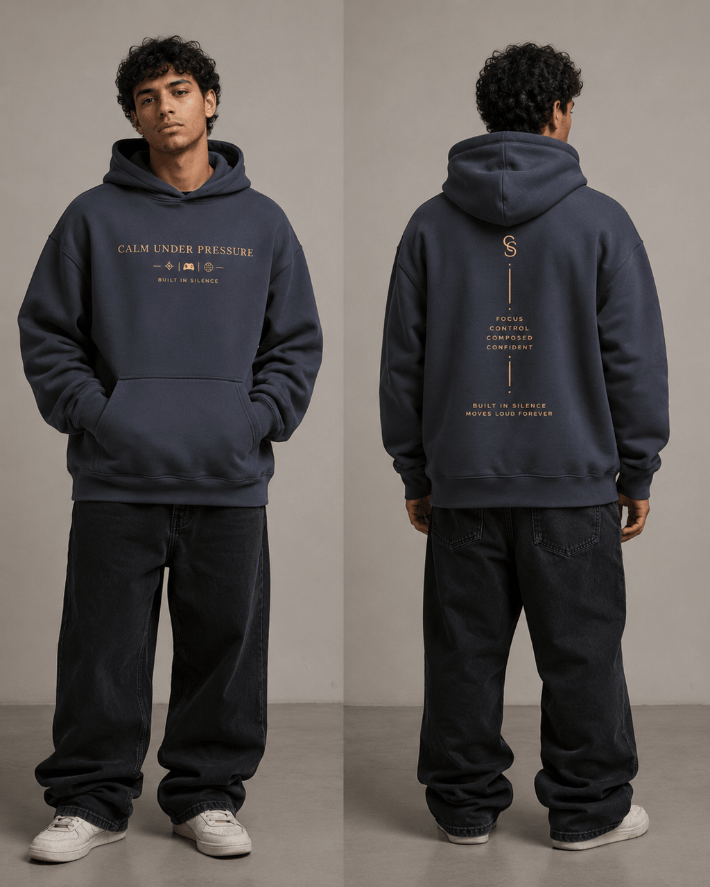 Calm Under Pressure Heavyweight Hoodie Hoodie oversized streetwear hoodie t-shirt for men women - CHILLSTRIKE premium urban fashion