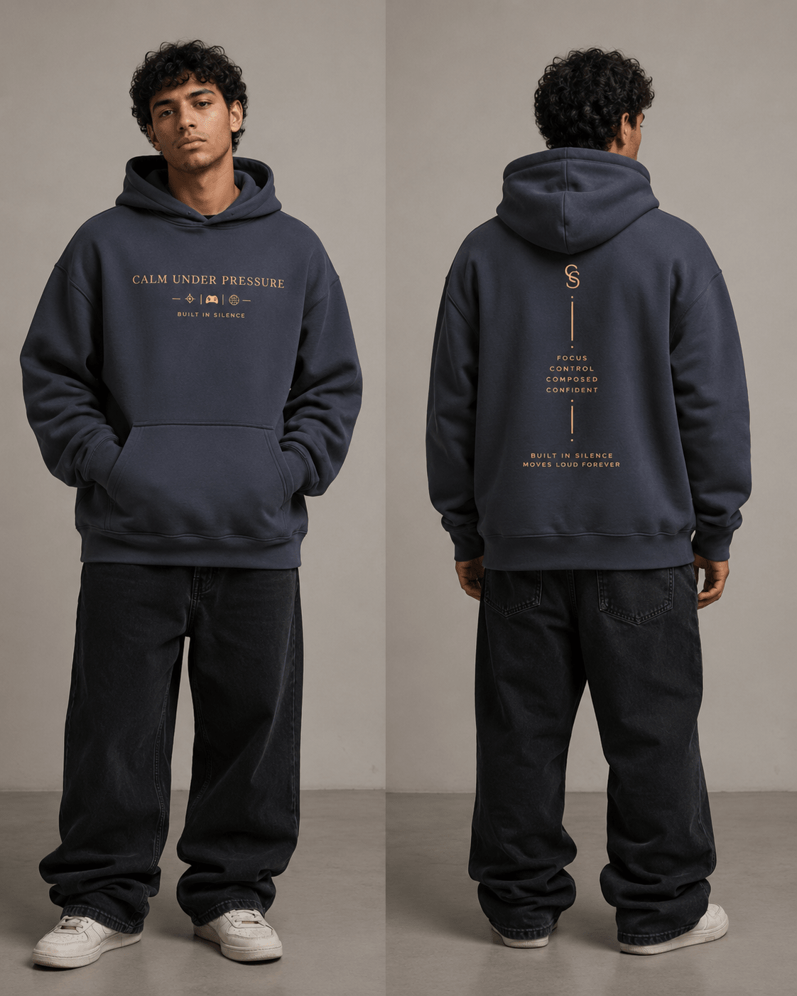 Calm Under Pressure Heavyweight Hoodie Hoodie oversized streetwear hoodie t-shirt for men women - CHILLSTRIKE premium urban fashion