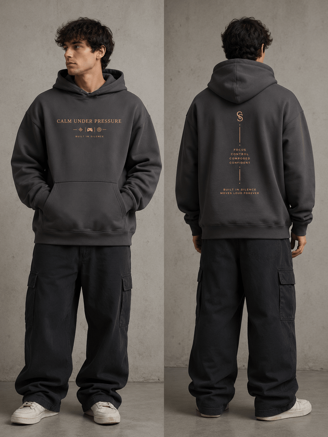Calm Under Pressure Heavyweight Hoodie Hoodie oversized streetwear hoodie t-shirt for men women - CHILLSTRIKE premium urban fashion