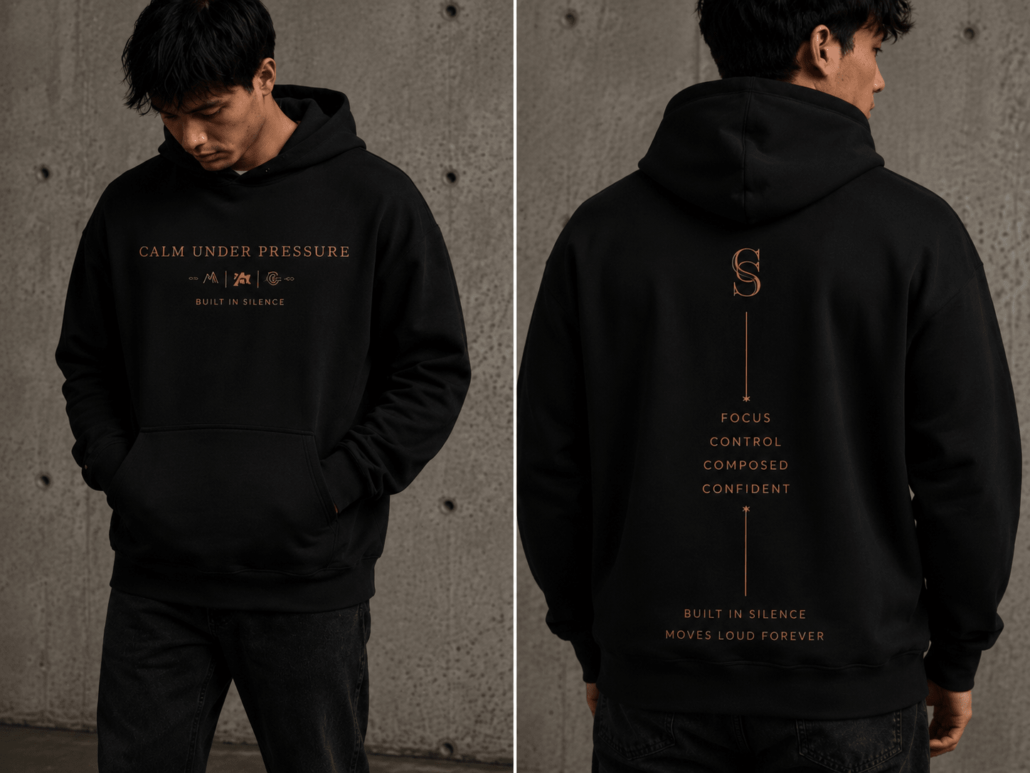Calm under pressure Hoodie oversized streetwear hoodie t-shirt for men women - CHILLSTRIKE premium urban fashion