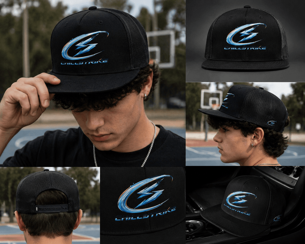 ChillStrike Velocity Snapback Hat – Premium Streetwear Trucker Cap Hat oversized streetwear hoodie t-shirt for men women - CHILLSTRIKE premium urban fashion