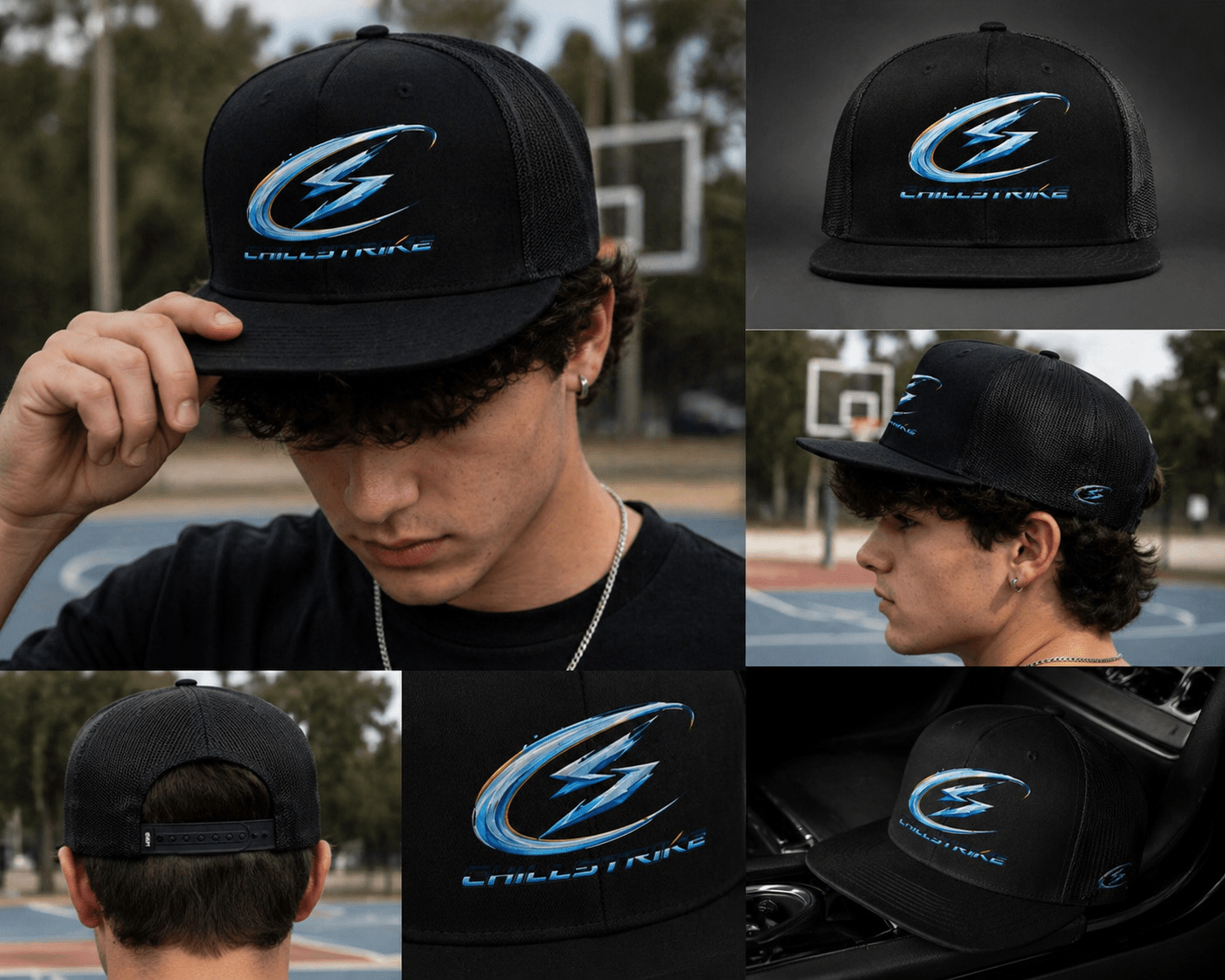 ChillStrike Velocity Snapback Hat – Premium Streetwear Trucker Cap Hat oversized streetwear hoodie t-shirt for men women - CHILLSTRIKE premium urban fashion