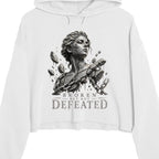 Cracked not defeated crop Crop hoodie oversized streetwear hoodie t-shirt for men women - CHILLSTRIKE premium urban fashion