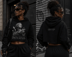 Cracked not defeated crop Crop hoodie oversized streetwear hoodie t-shirt for men women - CHILLSTRIKE premium urban fashion