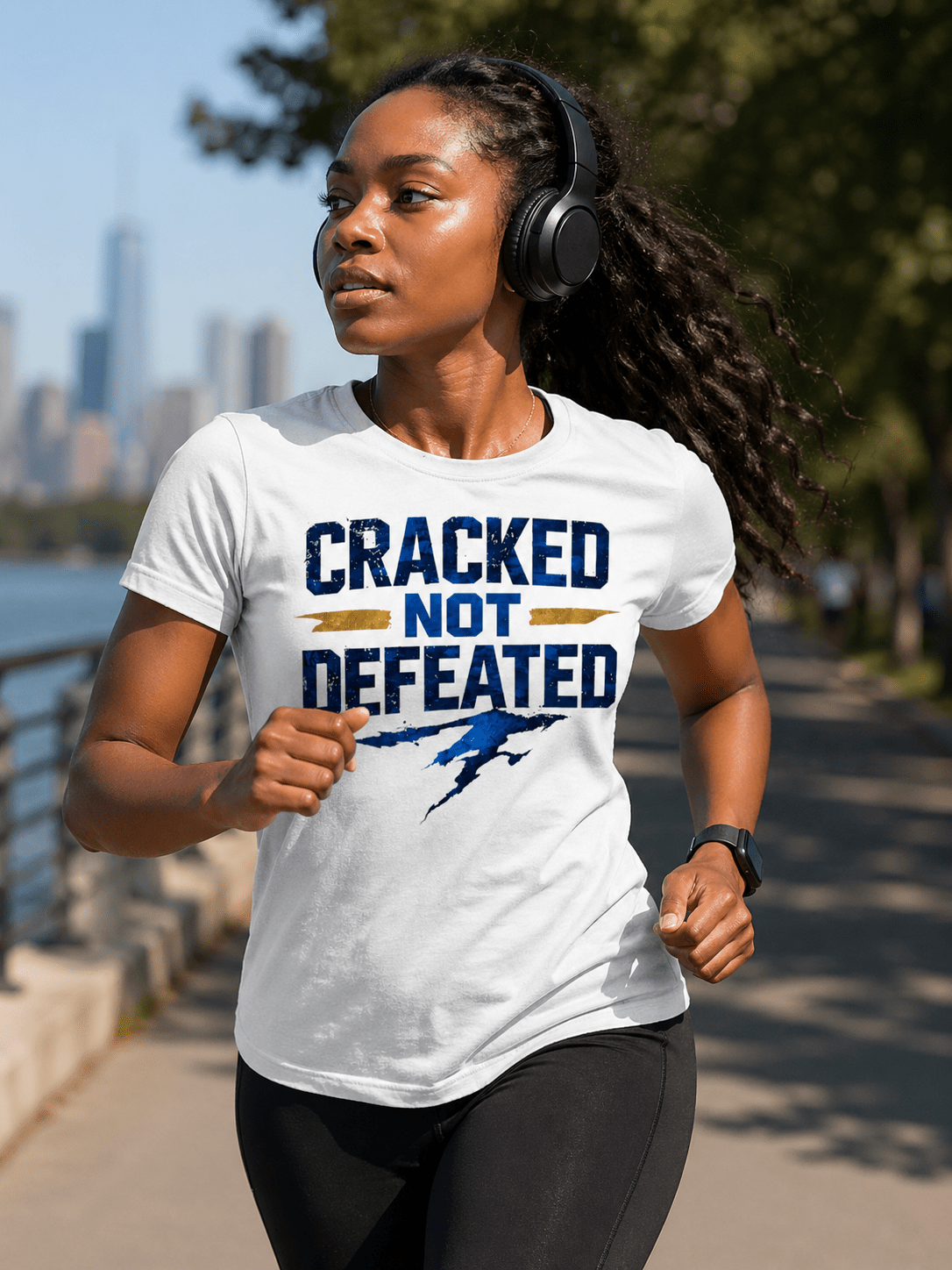 Cracked Not Defeated Premium Tee T-shirt oversized streetwear hoodie t-shirt for men women- CHILLSTRIKE premium urban fashion