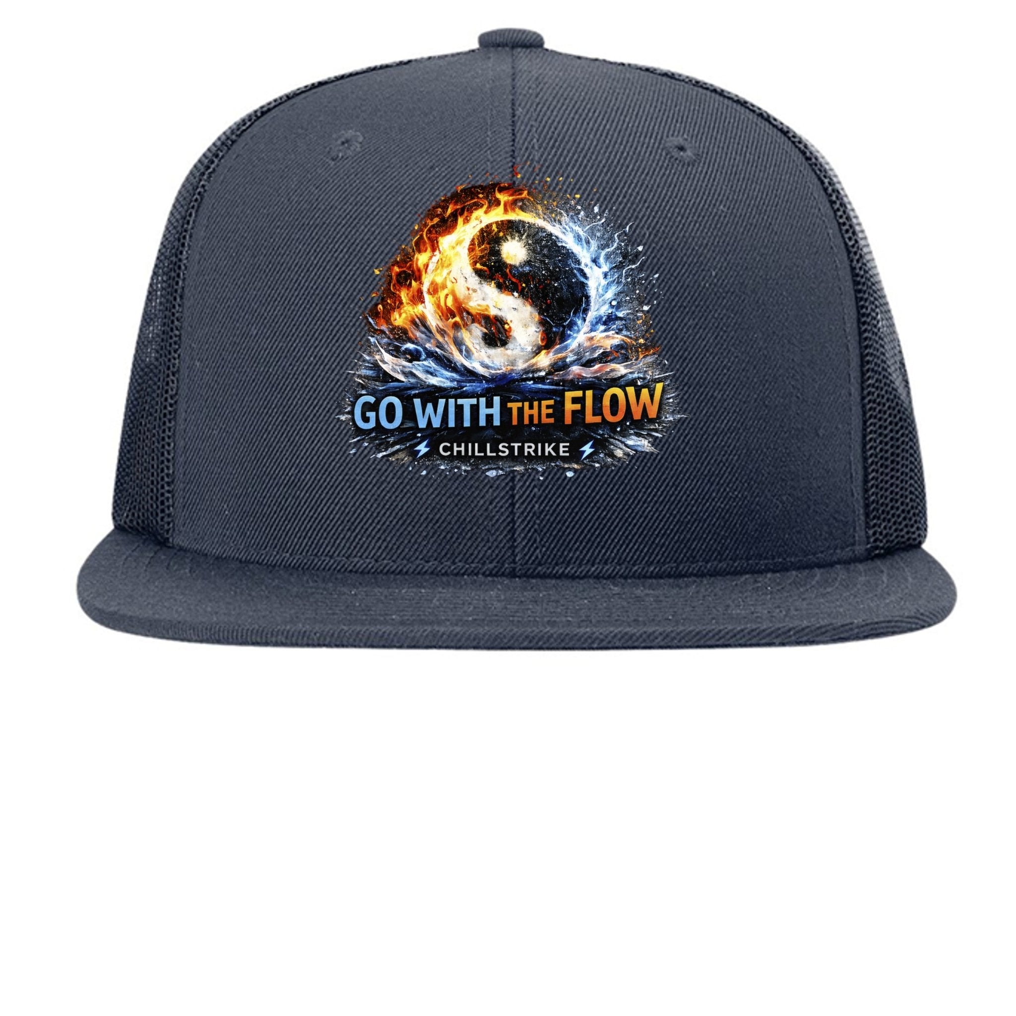 Go With The Flow Trucker Hat Hat oversized streetwear hoodie t-shirt for men women - CHILLSTRIKE premium urban fashion