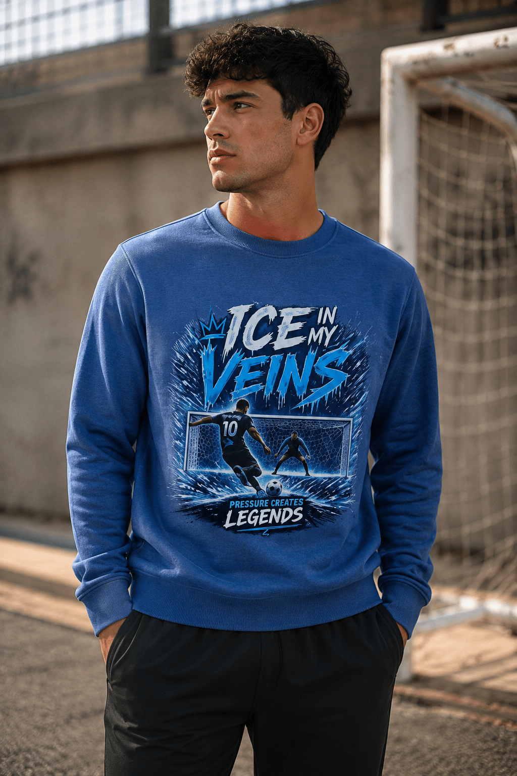 Ice In My Veins Crewneck - Pressure Creates Legends Edition Sweatshirt oversized streetwear hoodie t-shirt for men women - CHILLSTRIKE premium urban fashion