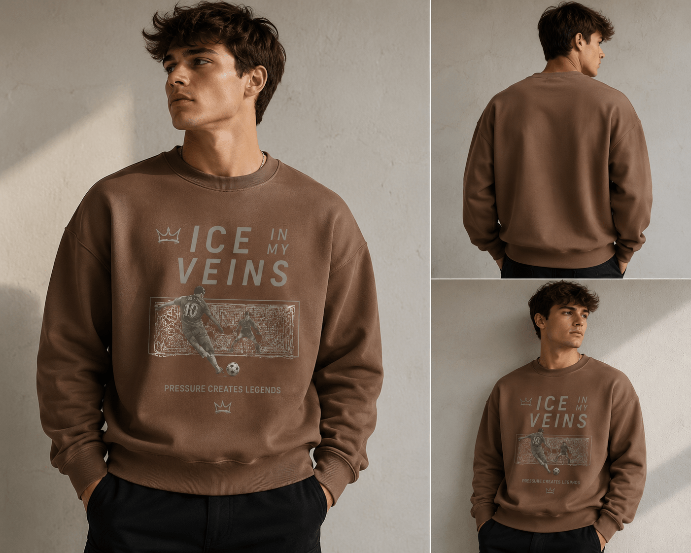 ICE IN MY VEINS Crewneck Sweatshirt 02 Sweatshirt oversized streetwear hoodie t-shirt for men women - CHILLSTRIKE premium urban fashion