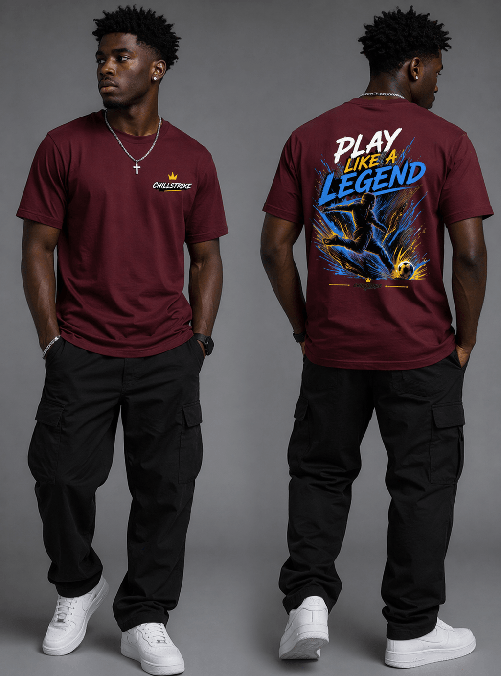 Play like a legend Tee T-shirt oversized streetwear hoodie t-shirt for men women - CHILLSTRIKE premium urban fashion