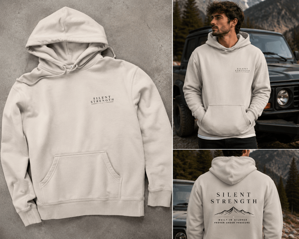 Silent Strength Mediunweight Hoodie Hoodie oversized streetwear hoodie t-shirt for men women - CHILLSTRIKE premium urban fashion