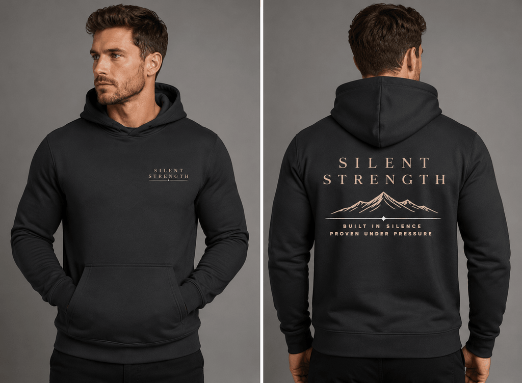 Silent strength Hoodie oversized streetwear hoodie t-shirt for men women - CHILLSTRIKE premium urban fashion