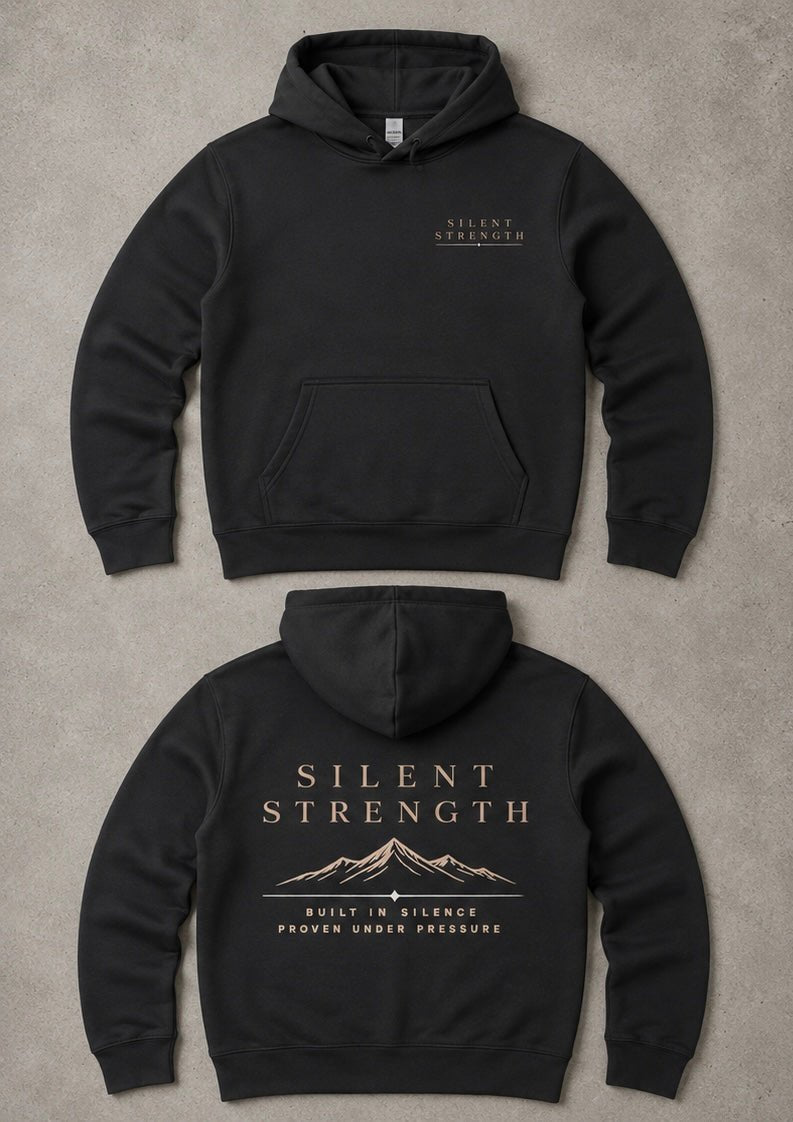 Silent strength Hoodie oversized streetwear hoodie t-shirt for men women - CHILLSTRIKE premium urban fashion