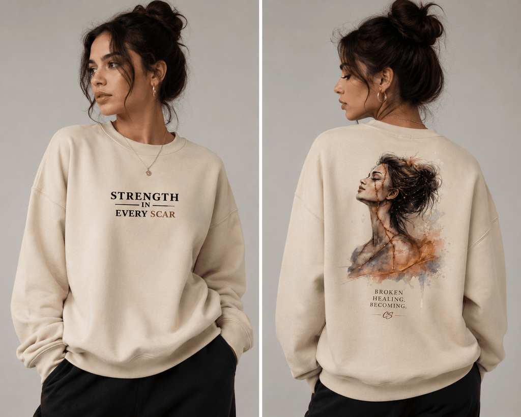Strength in every scar - s Sweatshirt oversized streetwear hoodie t-shirt for men women - CHILLSTRIKE premium urban fashion