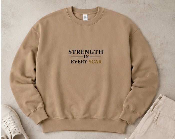 Strength in every scar - s Sweatshirt oversized streetwear hoodie t-shirt for men women - CHILLSTRIKE premium urban fashion