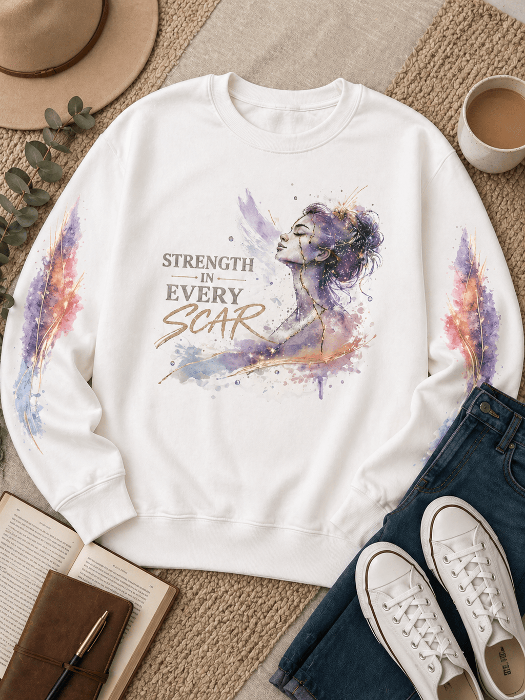 Strength in every scar Sweatshirt oversized streetwear hoodie t-shirt for men women - CHILLSTRIKE premium urban fashion