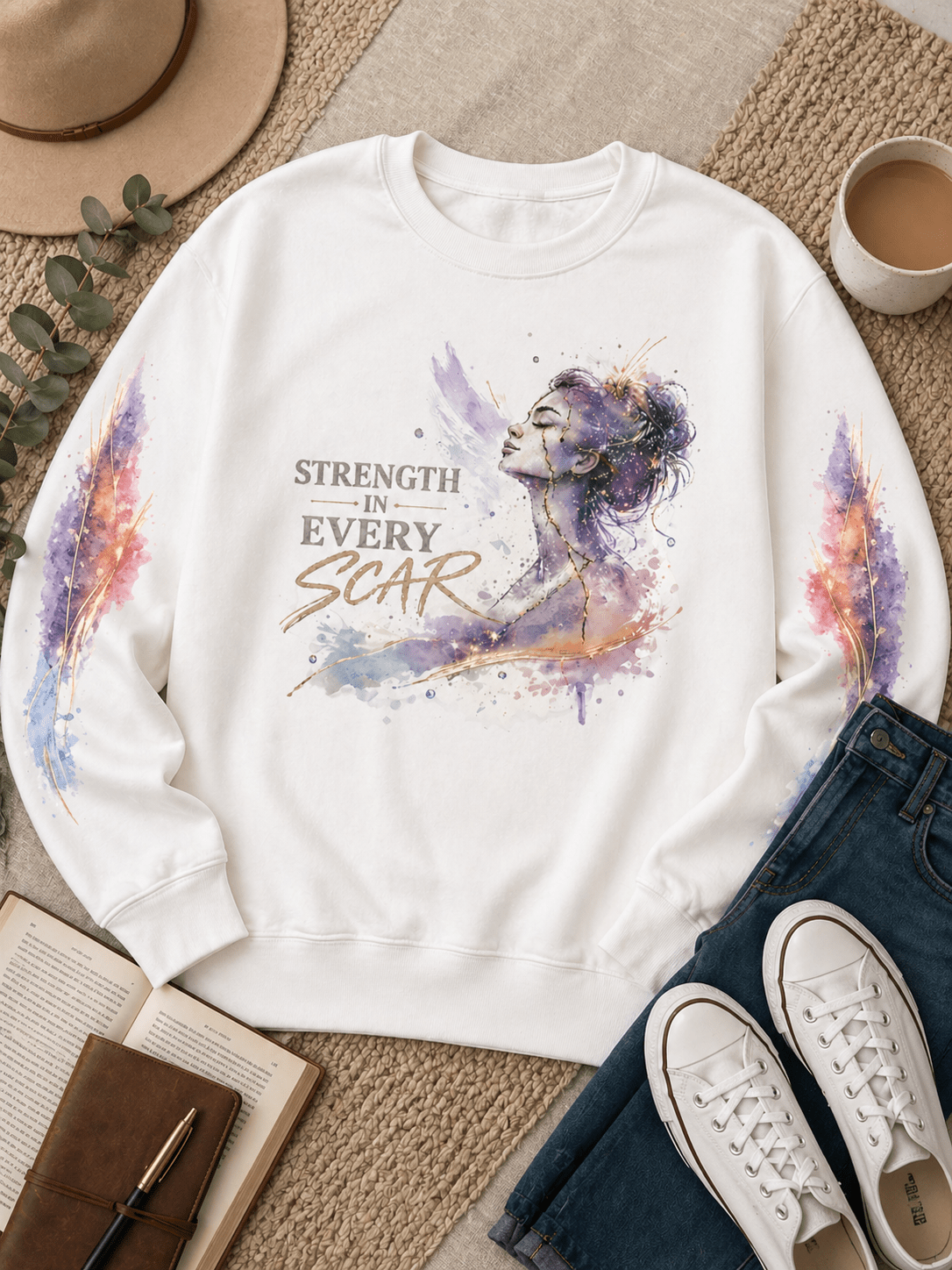 Strength in every scar Sweatshirt oversized streetwear hoodie t-shirt for men women - CHILLSTRIKE premium urban fashion